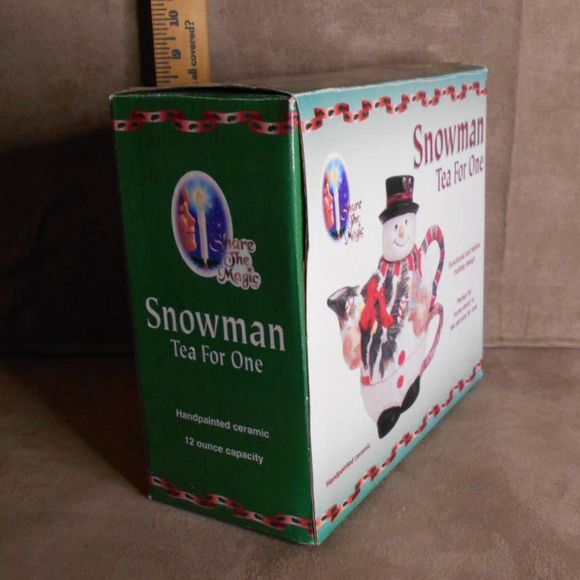 Chadwick-Miller Snowman Tea For One Ceramic Hand Painted 1997 Vintage #31663 - Picture 11 of 13